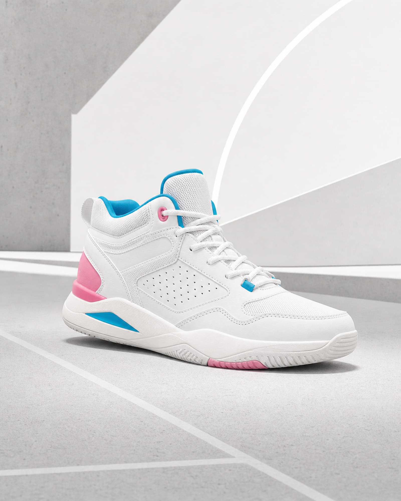 White court sneaker demo style