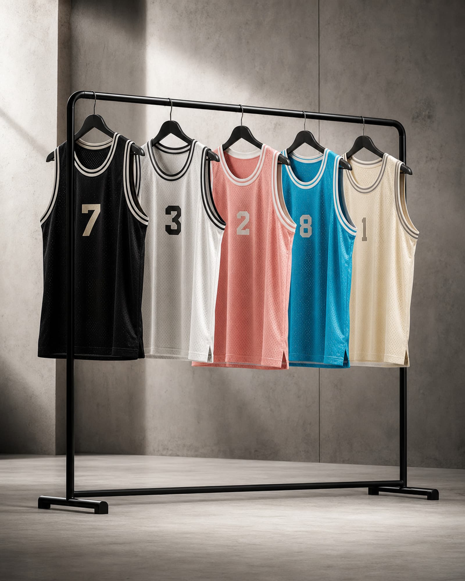 NBA-style basketball jerseys