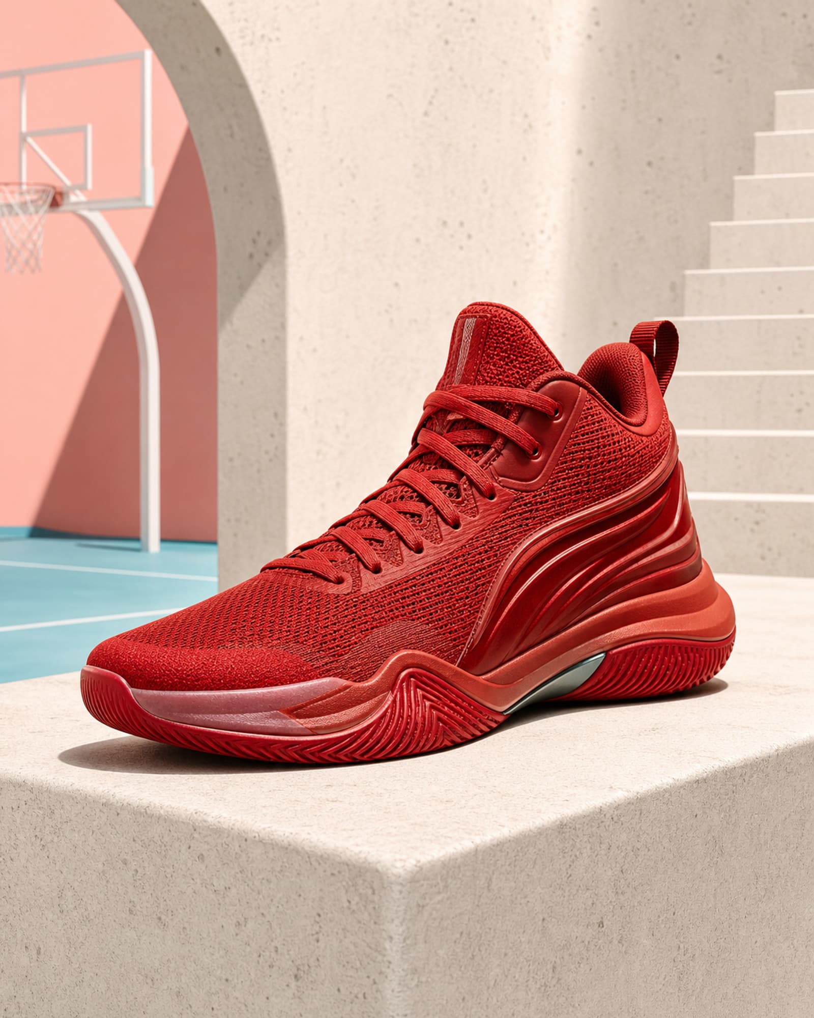 Red Converse SHAI 001 basketball sneaker